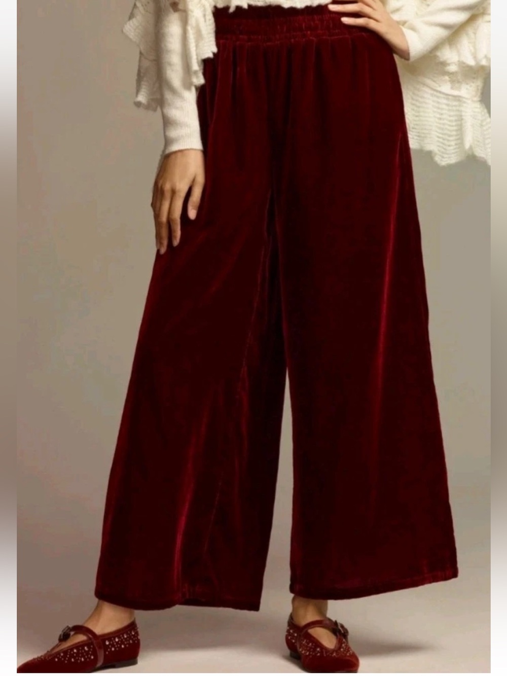 Anthropologie Somerset Pants Plum Velvet
Wide Leg Large NWT - Picture 4 of 10